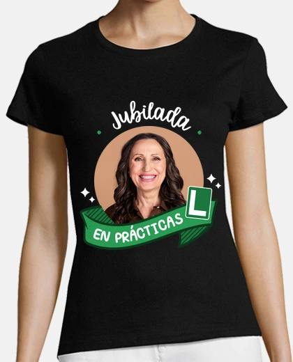 camiseta jubilada en practicas foto personalizable