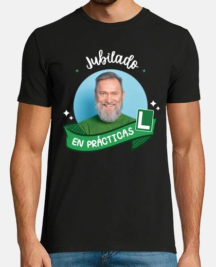 Camiseta camiseta jubilado en practicas foto personalizable