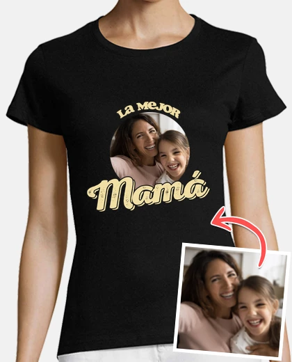 camiseta la mejor mamá foto regalo