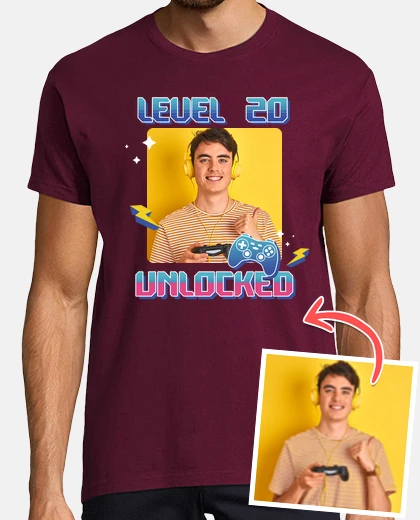 Camiseta camiseta level 20 unlocked foto personalizable