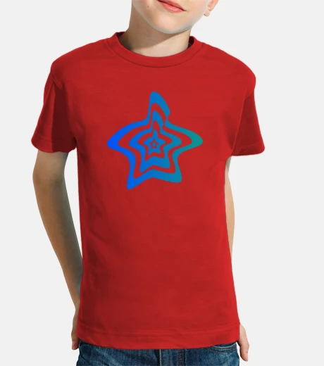 Ropa Camiseta logo estrella niños rojo