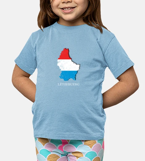 CAMISETA LUXEMBURGO KID MAPA 3D BANDERA NOMBRE