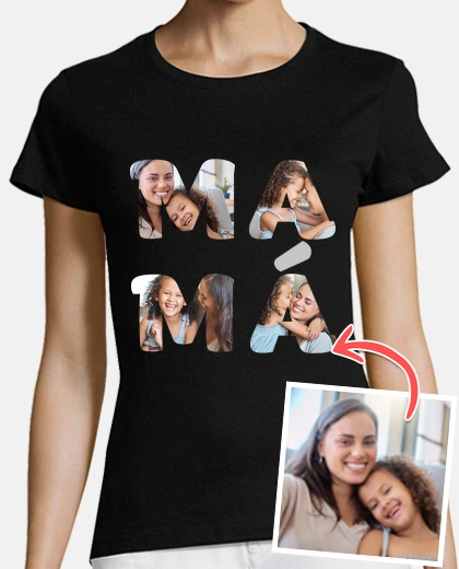 camiseta mamá fotos personalizables