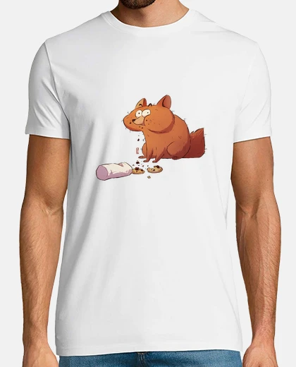 Camiseta camiseta manga corta masculina perrito galleta