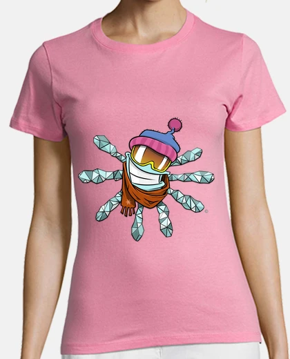 Playera CAMISETA MUJER ESQUIADOR NIEVE