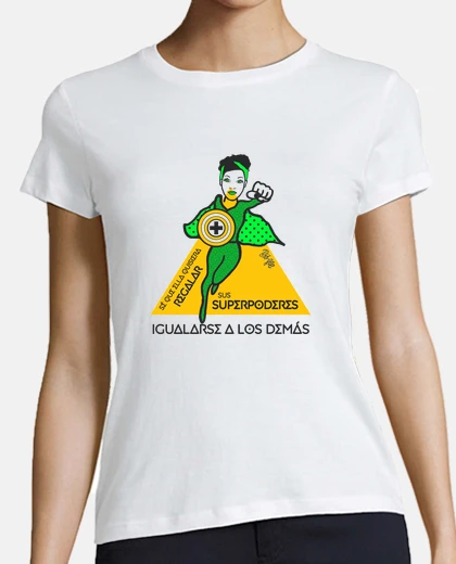 Playera camiseta mujer la mujer de verde