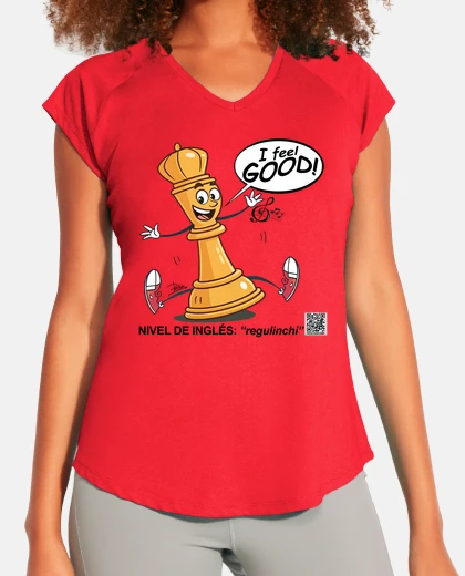 Camiseta camiseta mujer roja -  I feel good