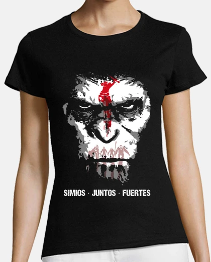 Playera Camiseta mujer Simios juntos fuertes