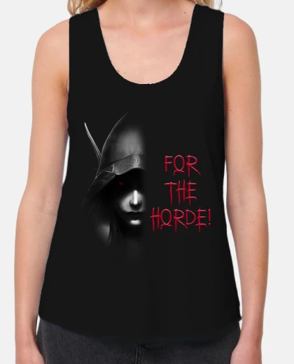 Camiseta Camiseta Mujer Sylvanas B&#38;N For the Horde!