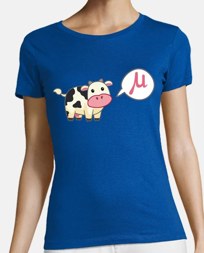 Camiseta CAMISETA MUJER VACA MU LETRA GRIEGA HUMOR MATEMÁTICAS