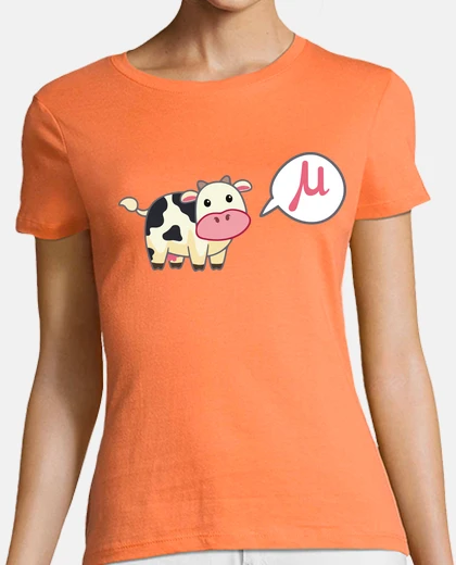 Camiseta CAMISETA MUJER VACA MU LETRA GRIEGA HUMOR MATEMÁTICAS