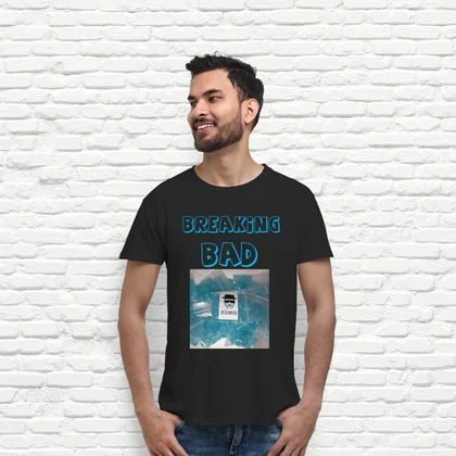 Playera camiseta negra chico breaking bad cristal azul