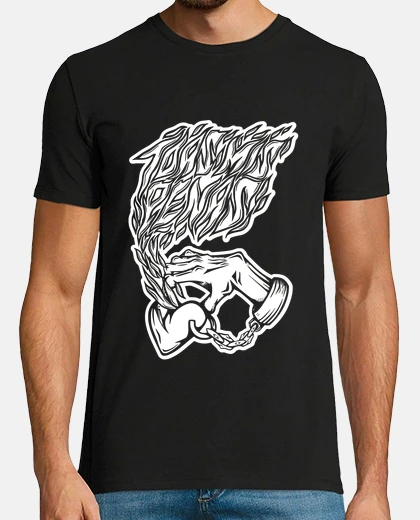 Camiseta Camiseta Negra Toas mis penas inspiracón tatuaje tradi