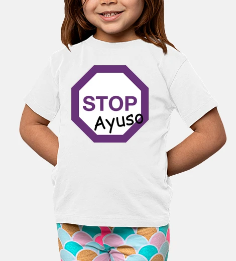 Ropa Camiseta Niñe Stop Ayuso Blanco