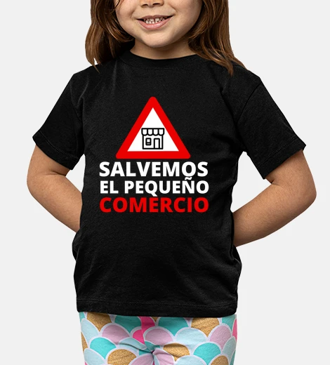 Ropa Camiseta niños corta ayuda tiendas salvemos el pequeño negocio