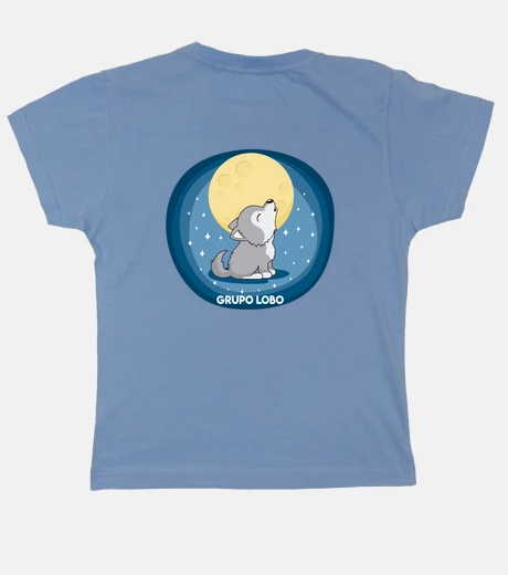Ropa Camiseta niños lobo y luna