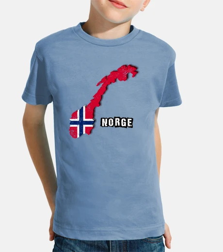 Ropa CAMISETA NORUEGA KID MAPA 3D BANDERA NOMBRE