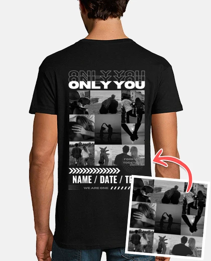 Playera Camiseta only you con foto personalizable