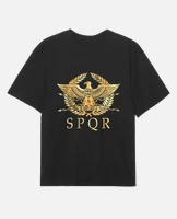 Spqr Camiseta Con Emblema De Gladiador Romano Para Hombr, Camisa De Moda Con Cuello Redondo