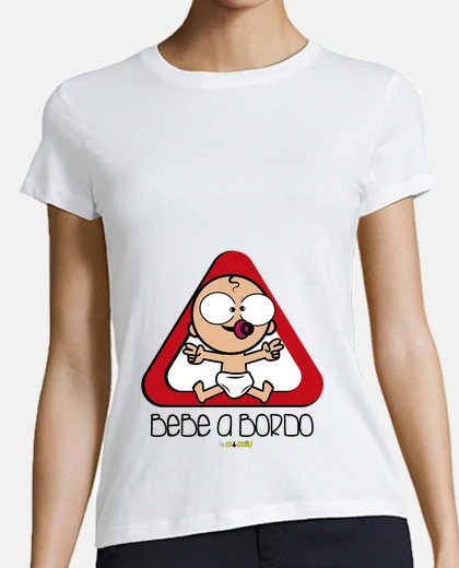 Playera Camiseta para chicas y embarazadas de Bebé a bordo