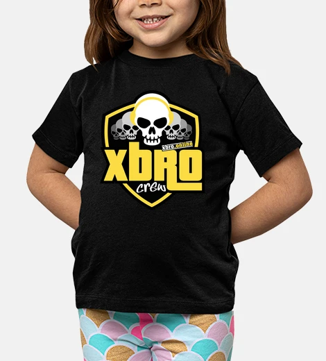 Ropa camiseta para niños con el emblema oficial de la tripulación xbro 2020 - parte delantera