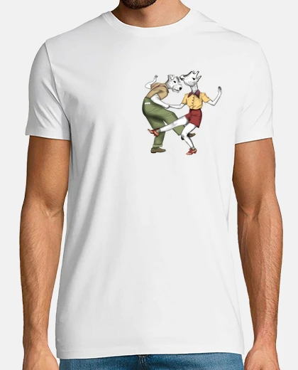 Camiseta Camiseta perro jirafa bailando lindy ho