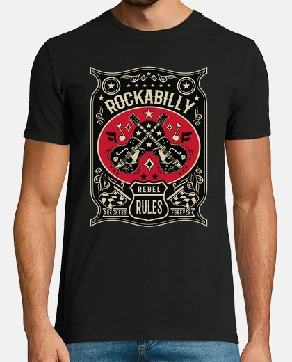Camiseta Camiseta Rockabilly Guitars Rockers USA Rock