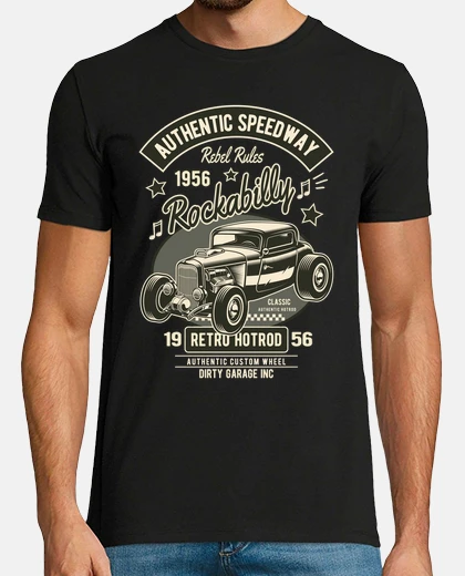 Camiseta Camiseta Rockabilly Hotrod Retro 1956 50s Motor Vintage American Classic Car