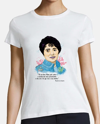 Playera Camiseta Rosalía de Castro, Mónica Jiménez Art