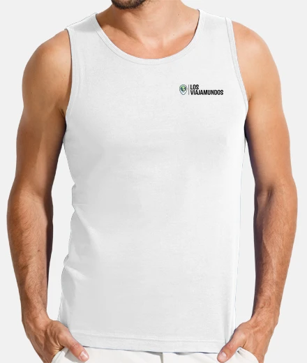 Camiseta Sin Mangas Hombre Logo Texto Negro
