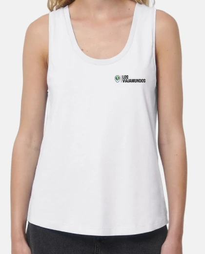 Camiseta Sin Mangas Mujer Logo Texto Negro