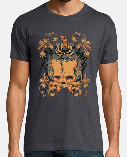 Camiseta Camiseta Skulls Retro Vintage Punk Punkabilly