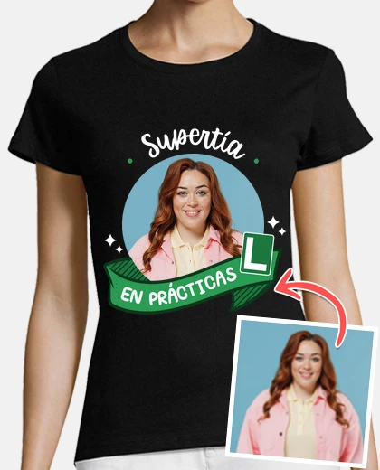 camiseta supertía en practicas foto personalizable