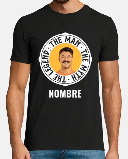 camiseta the man the myth the legend foto personalizable regalos para novio