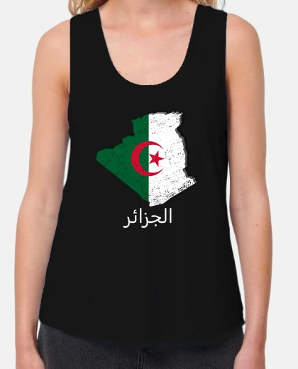 CAMISETA TIRANTES ARGELIA WOMAN MAPA 3D BANDERA NOMBRE