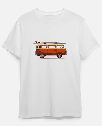 Camiseta volkswagen combi surf vintage van life laTostadora