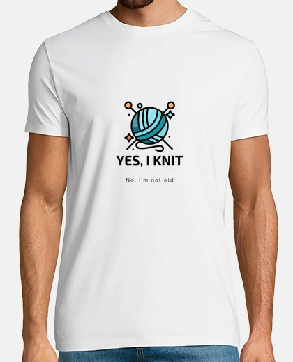 Camiseta Camiseta Yes, I knit