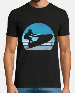 camiseta amante del esquí acuático vintage retro moto acuática playa atlética deportes de verano esq