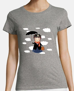 Camiseta azul cielo Kokeshi Mary P.