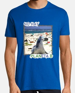 Camiseta azul h - No hay PLANeta B