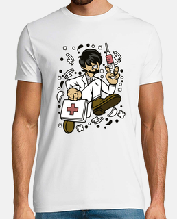 Camiseta Cartoon Médico Running Enfermería