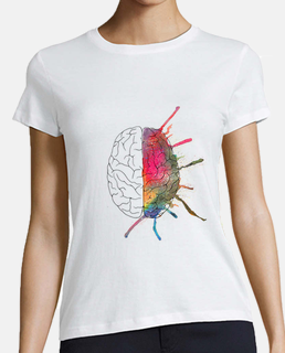 camiseta chica cerebro color