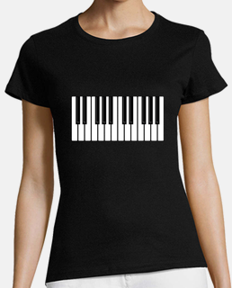 Camiseta Chica Teclado Piano