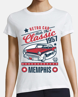 Camiseta Coches Clásicos Americanos Vintage 1957 Memphis Tennessee USA 1950s