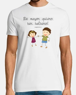 camiseta corta de mayor quiero ser salsero pareja