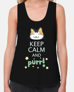 Camiseta de tirantes Keep calm and purr