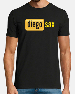 Camiseta diegosax Chico, manga corta, negra, calidad extra