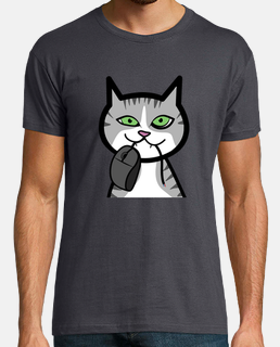 Camiseta gato geek