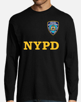  NYPD Camiseta estampada de manga larga para adultos amarilla  con logotipo, marino : Ropa, Zapatos y Joyería