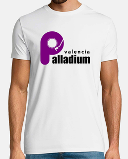 Camiseta Hombre Palladium Valencia P morada letras negr